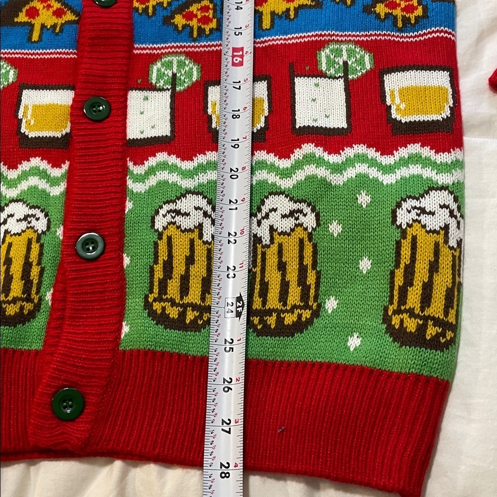 Cheesy | Christmas Jumpers |“Nightcap Before Christmas”|Cardigan |Size L |Unisex - Picture 11 of 16